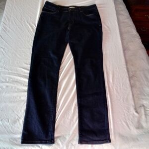 Levi's Women's Stretch Mid-Rise Dark Wash Skinny Denim Blue Jeans 16 Slimming